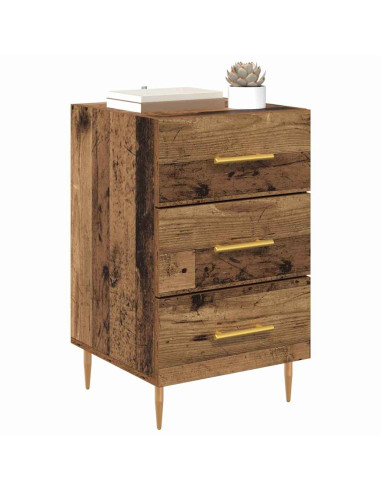 Armadio da Notte con cassetto Legno vecchio 40 x 40 x 66 cm