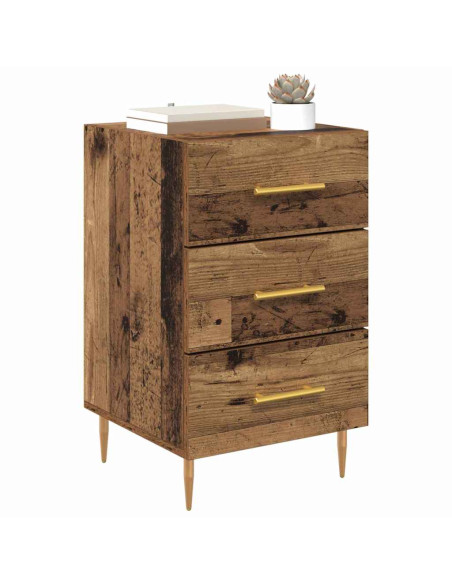 Armadio da Notte con cassetto Legno vecchio 40 x 40 x 66 cm