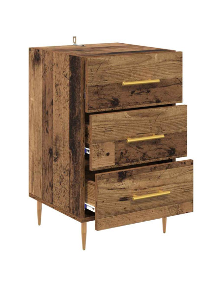 Armadio da Notte con cassetto Legno vecchio 40 x 40 x 66 cm