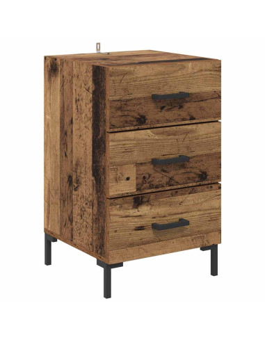 Armadio da Notte con cassetto Legno vecchio 40 x 40 x 66 cm
