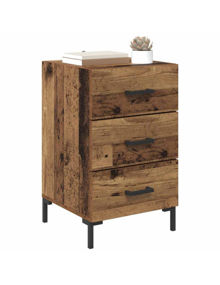 Armadio da Notte con cassetto Legno vecchio 40 x 40 x 66 cm