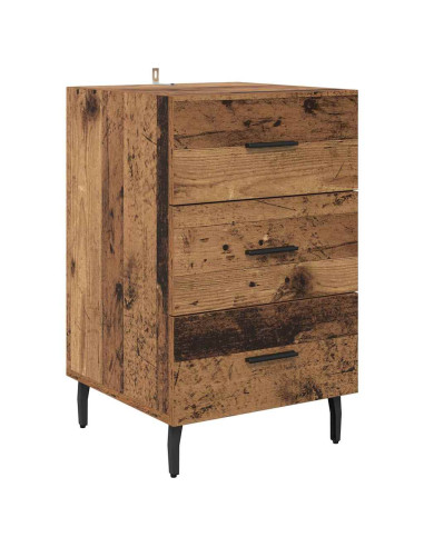 Armadio da Notte con cassetto Legno vecchio 40 x 40 x 66 cm