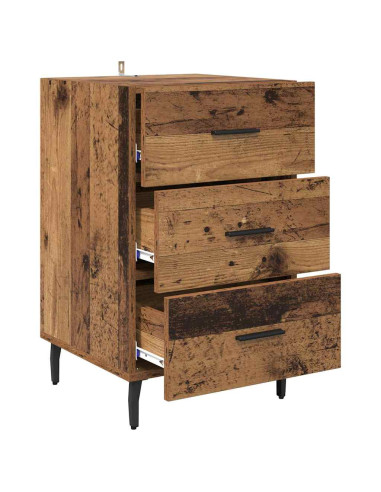 Armadio da Notte con cassetto Legno vecchio 40 x 40 x 66 cm