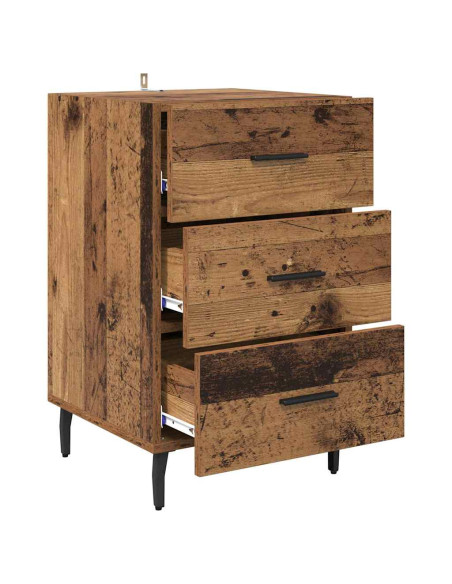 Armadio da Notte con cassetto Legno vecchio 40 x 40 x 66 cm
