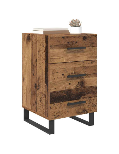 Armadio da Notte con cassetto Legno vecchio 40 x 40 x 66 cm