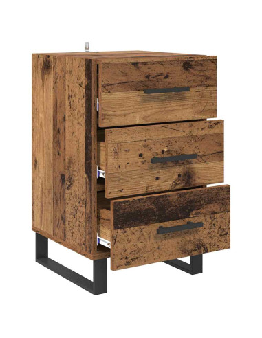 Armadio da Notte con cassetto Legno vecchio 40 x 40 x 66 cm