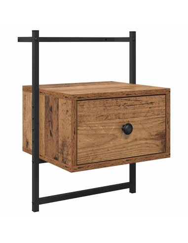 Armadio da Notte con cassetto Legno vecchio 35 x 30 x 51 cm