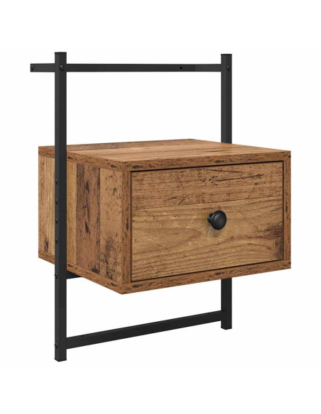 Armadio da Notte con cassetto Legno vecchio 35 x 30 x 51 cm