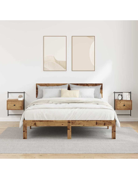 Armadio da Notte 2 pcs Legno vecchio 35 x 30 x 51 cm