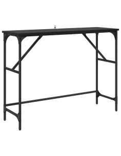 Tavolo consolle Rovere Nero 100 x 32 x 75 cm Legno multistrato 2