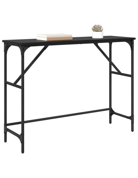 Tavolo consolle Rovere Nero 100 x 32 x 75 cm Legno multistrato