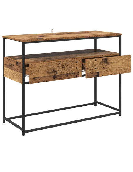 Tavolo consolle con cassetto Legno vecchio 100 x 40 x 75 cm