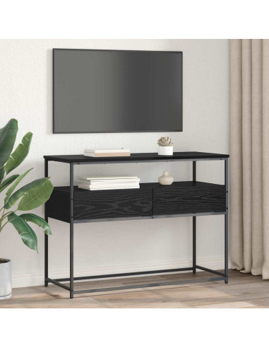 Tavolo consolle Rovere Nero 100 x 40 x 75 cm Legno multistrato