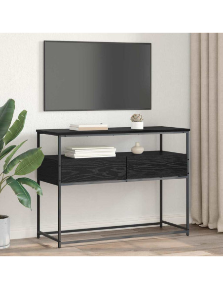 Tavolo consolle Rovere Nero 100 x 40 x 75 cm Legno multistrato