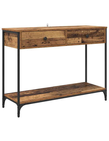 Tavolo consolle con cassetto Legno vecchio 100 x 34,5 x 75 cm