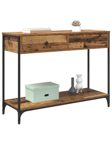 Tavolo consolle con cassetto Legno vecchio 100 x 34,5 x 75 cm