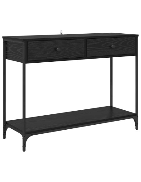 Tavolo consolle con cassetto Rovere Nero 100 x 34,5 x 75 cm