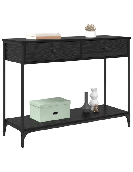 Tavolo consolle con cassetto Rovere Nero 100 x 34,5 x 75 cm