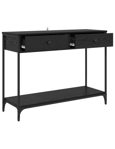 Tavolo consolle con cassetto Rovere Nero 100 x 34,5 x 75 cm