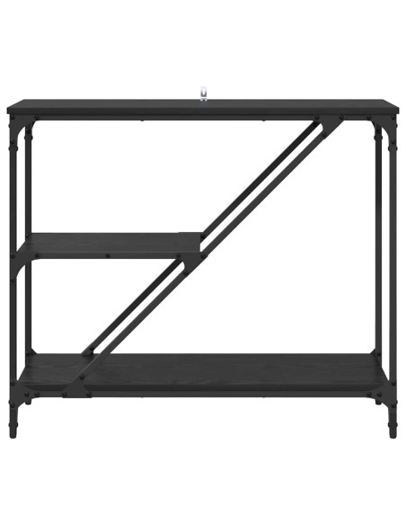 Tavolo consolle Rovere Nero 88,5 x 30 x 75 cm Legno multistrato