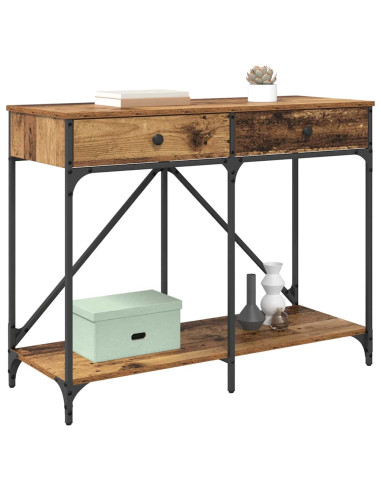 Tavolo consolle con cassetto Legno vecchio 100 x 39 x 78,5 cm