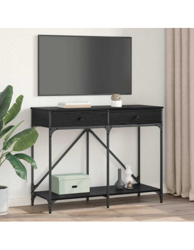 Tavolo consolle con cassetto Rovere Nero 100 x 39 x 78,5 cm