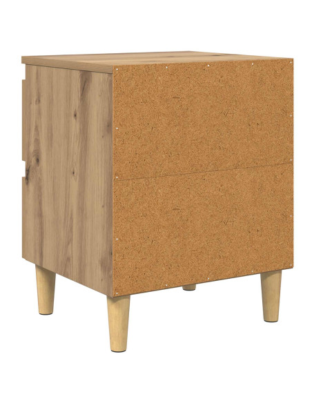 Mobiletti da letto 2 pcs Rovere artigianale 40 x 35 x 50 cm