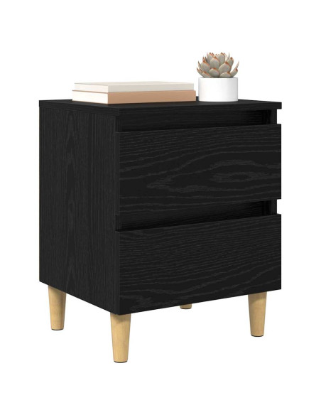 Mobiletti da letto 2 pcs Rovere Nero 40 x 35 x 50 cm