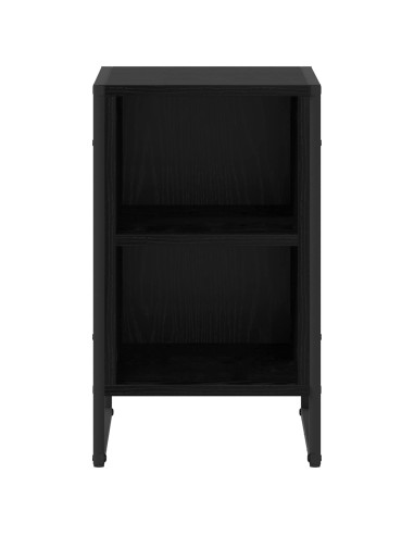 Comodino Rovere Nero 39.5 x 30 x 50 cm Legno multistrato