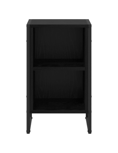 Comodino Rovere Nero 39.5 x 30 x 50 cm Legno multistrato