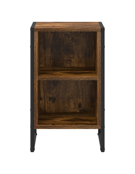Comodino Rovere Fumè 39.5 x 30 x 50 cm Legno multistrato