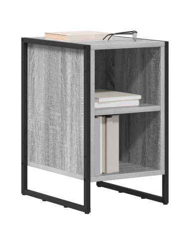 Comodino Grigio Sonoma 39.5 x 30 x 50 cm Legno multistrato