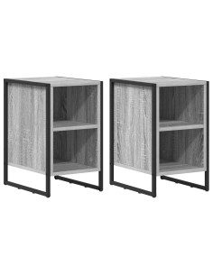 Comodino 2 pcs Grigio Sonoma 39.5 x 30 x 50 cm 2