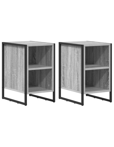 Comodino 2 pcs Grigio Sonoma 39.5 x 30 x 50 cm
