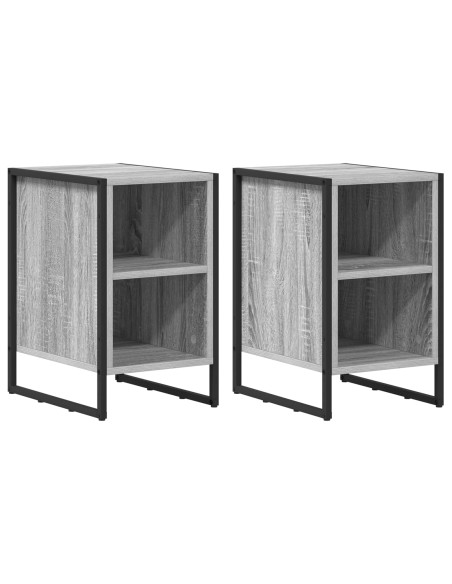 Comodino 2 pcs Grigio Sonoma 39.5 x 30 x 50 cm