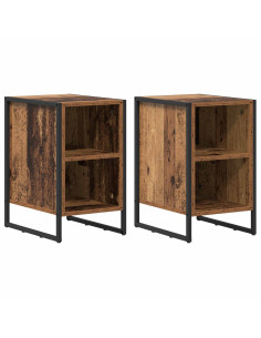 Comodino 2 pcs Legno vecchio 39.5 x 30 x 50 cm 2