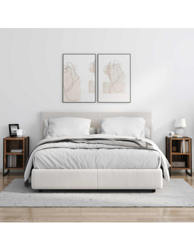 Comodino 2 pcs Legno vecchio 39.5 x 30 x 50 cm