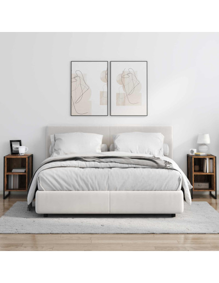 Comodino 2 pcs Legno vecchio 39.5 x 30 x 50 cm