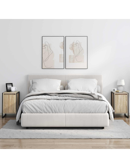 Comodino 2 pcs Sonoma 39,5 x 30 x 50 cm Legno multistrato