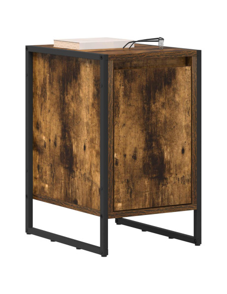 Comodino 2 pcs Quercia Fumosa 39,5 x 30 x 50 cm