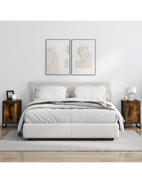 Comodino 2 pcs Quercia Fumosa 39,5 x 30 x 50 cm