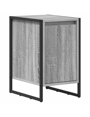 Comodino Grigio Sonoma 39,5 x 30 x 50 cm Legno multistrato