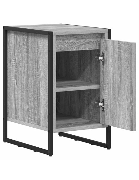 Comodino Grigio Sonoma 39,5 x 30 x 50 cm Legno multistrato