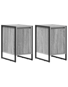Comodino 2 pcs Grigio Sonoma 39,5 x 30 x 50 cm 2