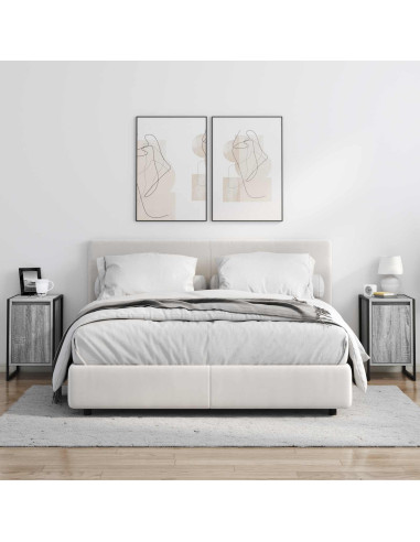 Comodino 2 pcs Grigio Sonoma 39,5 x 30 x 50 cm