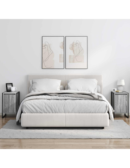 Comodino 2 pcs Grigio Sonoma 39,5 x 30 x 50 cm