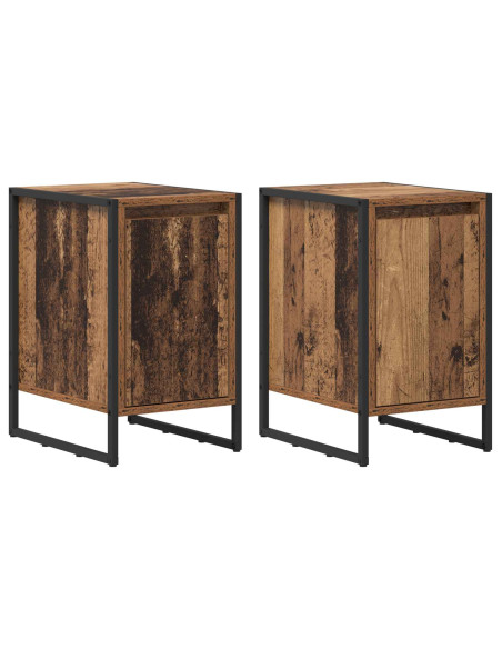 Comodino 2 pcs Legno vecchio 39,5 x 30 x 50 cm