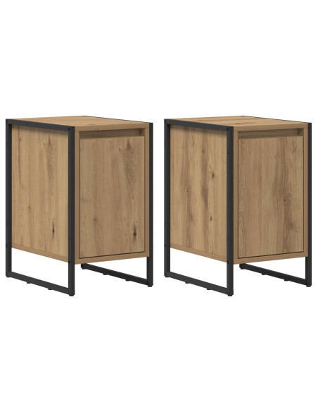 Comodino 2 pcs Rovere Artigianale 39,5 x 30 x 50 cm
