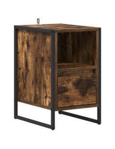 Comodino Quercia Fumosa 39,5 x 30 x 50 cm Legno multistrato 2