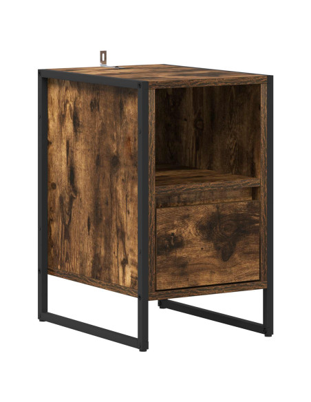 Comodino Quercia Fumosa 39,5 x 30 x 50 cm Legno multistrato